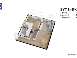 Prodej bytu 2+kk, Miletín, Komenského, 48 m2
