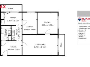Prodej bytu 3+1, Karlovy Vary - Drahovice, Vítězná, 74 m2