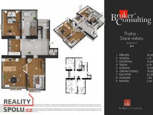 Prodej bytu 2+1, Praha - Staré Město, Elišky Krásnohorské, 105 m2