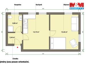Pronájem bytu 2+kk, Tachov - Oldřichov, 35 m2