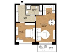 Prodej bytu 2+kk, Chrudim, V Hliníkách, 51 m2
