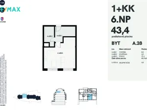 Prodej bytu 1+kk, Karlovy Vary, Šumavská, 43 m2