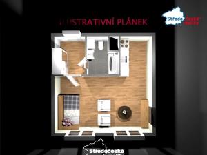 Pronájem bytu 1+kk, Praha - Řepy, Bazovského, 32 m2