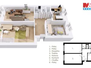 Prodej bytu 3+1, Pardubice - Zelené Předměstí, Nerudova, 80 m2