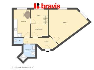 Pronájem bytu 2+1, Brno, Kunzova, 68 m2