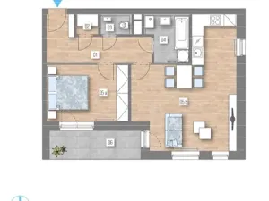 Prodej bytu 2+kk, Praha - Zličín, Strážovická, 60 m2