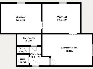 Prodej bytu 3+kk, Benešov nad Ploučnicí, Wolkerova, 54 m2