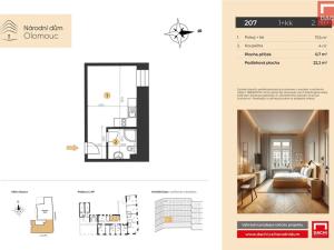 Prodej bytu 1+kk, Olomouc, 8. května, 22 m2