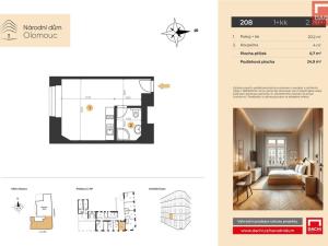 Prodej bytu 1+kk, Olomouc, 8. května, 24 m2