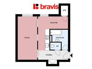 Pronájem bytu 1+1, Brno, Zahradnická, 39 m2