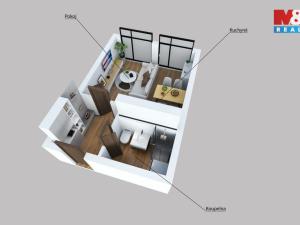 Pronájem bytu 1+kk, Děčín - Děčín I-Děčín, Masarykovo nám., 35 m2