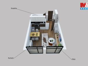 Pronájem bytu 1+kk, Děčín - Děčín I-Děčín, Masarykovo nám., 35 m2
