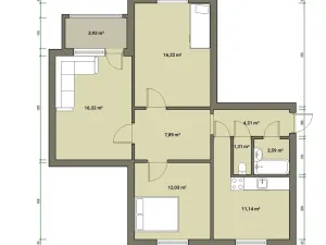 Prodej bytu 3+1, Rotava, Sídliště, 75 m2