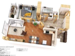 Pronájem bytu 2+kk, Praha - Vysočany, Na břehu, 66 m2