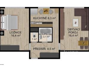Pronájem bytu 2+1, Písek, Zeyerova, 51 m2