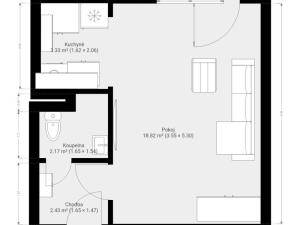 Pronájem bytu 1+kk, Brno, Haškova, 27 m2