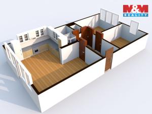 Pronájem bytu 3+kk, Horoměřice, Komenského, 70 m2
