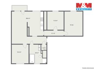 Prodej bytu 4+1, Bukovany, 111 m2