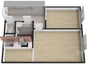 Pronájem bytu 2+kk, Praha - Kobylisy, Hrubého, 43 m2