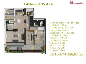 Prodej bytu 3+kk, Praha - Břevnov, Talichova, 157 m2