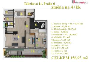 Prodej bytu 3+kk, Praha - Břevnov, Talichova, 157 m2