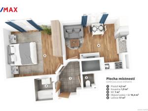 Prodej bytu 2+kk, Praha - Žižkov, Biskupcova, 42 m2