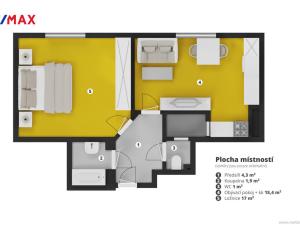 Prodej bytu 2+kk, Praha - Žižkov, Biskupcova, 42 m2