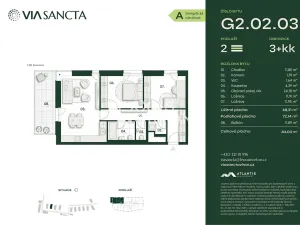 Prodej bytu 3+kk, Praha - Vinoř, Mladoboleslavská, 72 m2