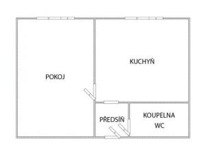 Pronájem bytu 1+1, Liberec - Liberec IV-Perštýn, Kominická, 36 m2