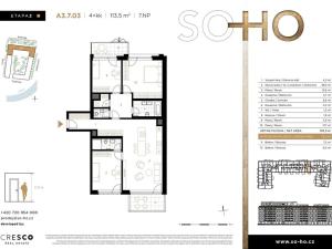 Prodej bytu 4+kk, Praha - Holešovice, Dělnická, 114 m2
