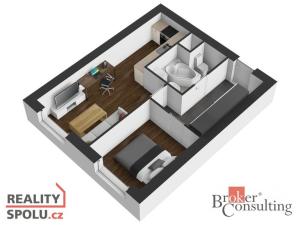 Prodej bytu 2+kk, Praha - Strašnice, Nedvězská, 41 m2