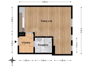 Pronájem bytu 1+kk, Králův Dvůr, Na Horizontu, 30 m2