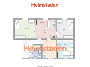 Pronájem bytu 4+1, Karviná - Hranice, Slovenská, 73 m2