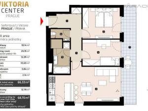 Pronájem bytu 3+kk, Praha - Žižkov, U Viktorie, 70 m2