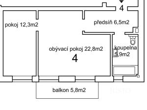 Pronájem bytu 2+kk, České Budějovice, Ant. Janouška, 47 m2