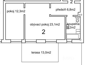 Pronájem bytu 2+kk, České Budějovice, Ant. Janouška, 48 m2
