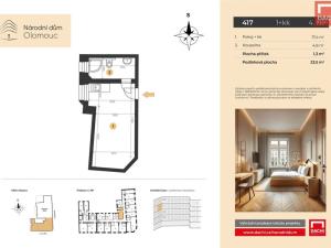 Prodej bytu 1+kk, Olomouc, 8. května, 23 m2