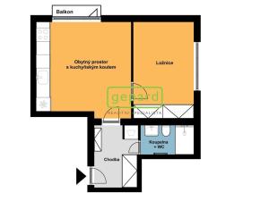 Pronájem bytu 2+kk, Brno, Durďákova, 35 m2