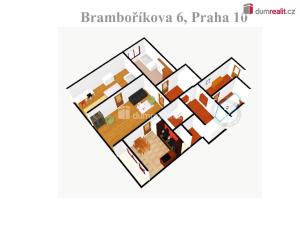 Pronájem bytu 3+1, Praha - Záběhlice, Bramboříková, 72 m2