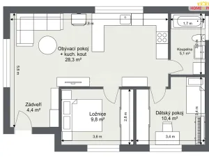 Prodej rodinného domu, Káraný, B. Němcové, 58 m2