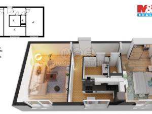 Prodej bytu 2+1, Litovel, Novosady, 52 m2