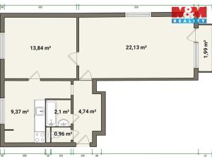 Prodej bytu 2+1, Praha - Záběhlice, Senohrabská, 53 m2