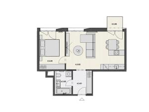 Pronájem bytu 2+kk, Praha - Žižkov, 54 m2