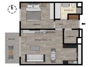 Prodej bytu 2+kk, Praha, Návarovská, 61 m2