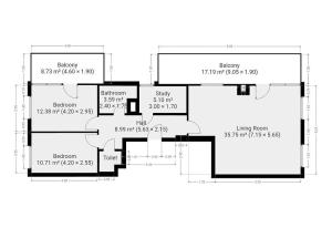 Pronájem bytu 3+kk, Praha - Prosek, Čakovická, 83 m2