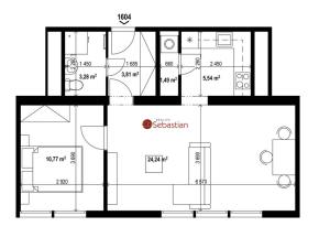 Pronájem bytu 2+1, Teplice - Trnovany, Antonína Sochora, 48 m2