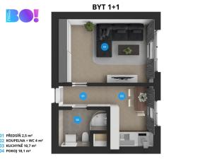 Prodej bytu 1+1, Opava, Ratibořská, 35 m2
