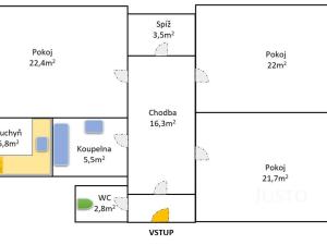 Prodej bytu 3+1, Praha, Janovského, 100 m2