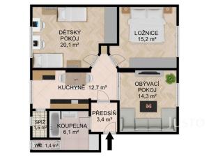 Prodej bytu 3+1, Písek, Za Pazdernou, 74 m2