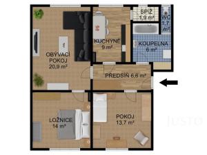 Prodej bytu 3+1, Písek, Za Pazdernou, 74 m2